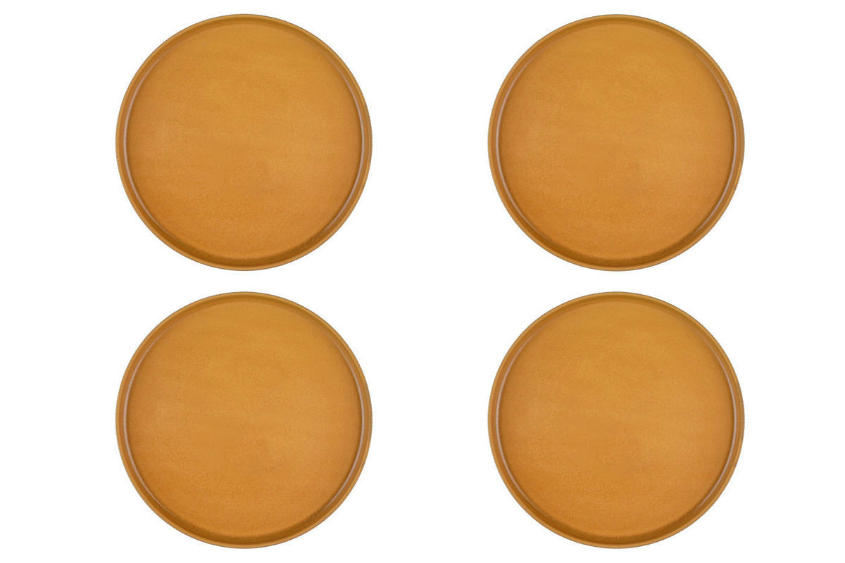 TELLER Scandi Ø27,5cm - 4er-Set - Ocre - Gelb, Keramik (27.5cm) - Björn