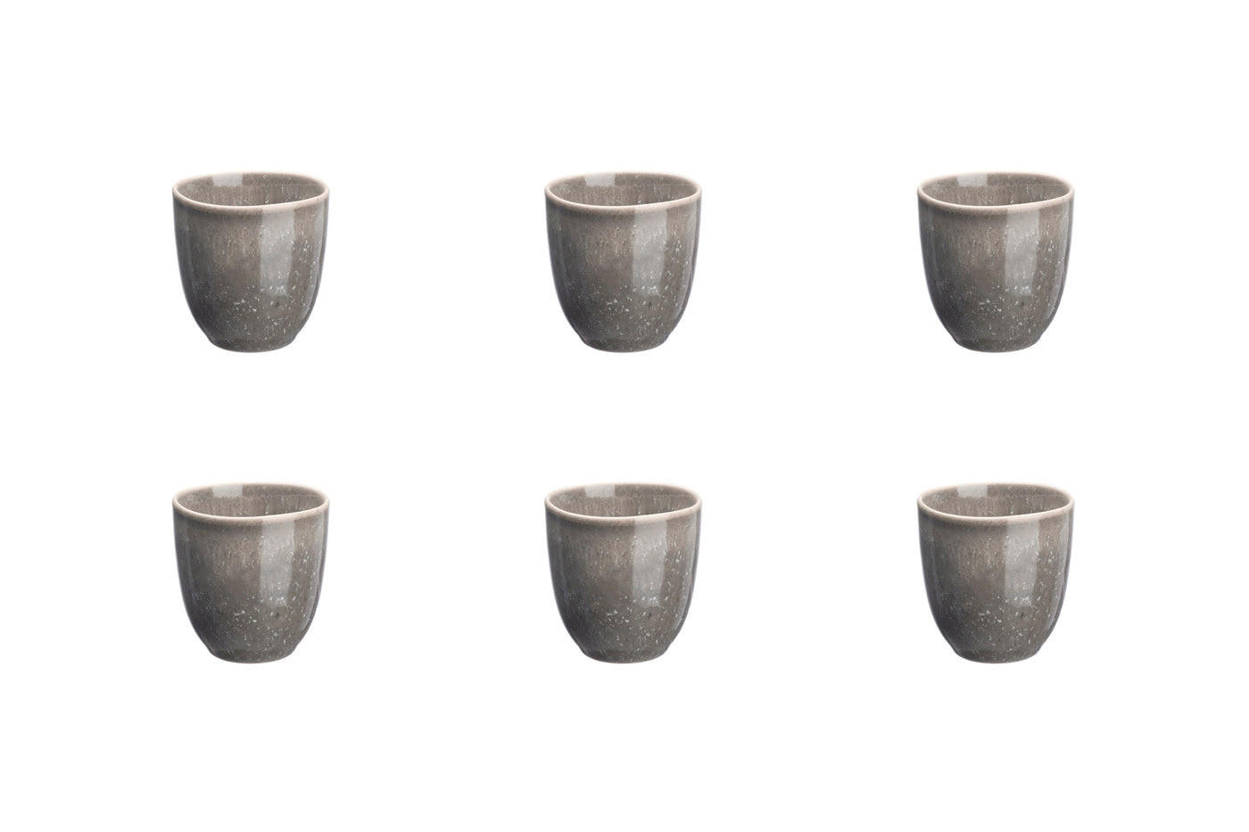 BECHER Stellar 150ml - 6er-Set - Betongrau - Grau, Keramik (0.15L) - Björn