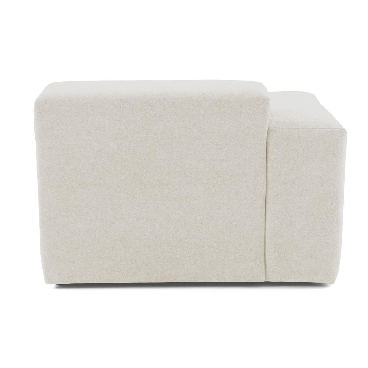 3-SITZER modulares Sofa HEAVEN SET 1 Rechts, Breite 255 cm Webstoff Weiß - Schwarz/Weiß, Holz/Kunststoff (102/71/255cm) - Muffo