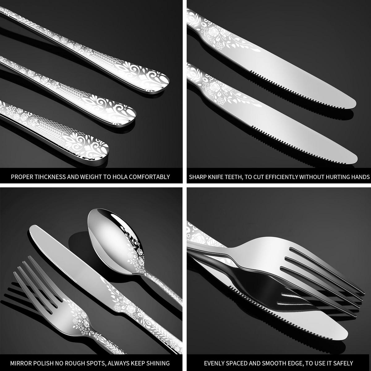 BESTECKSET 20-teilig Edelstahl - Roségold, Metall - Kaket