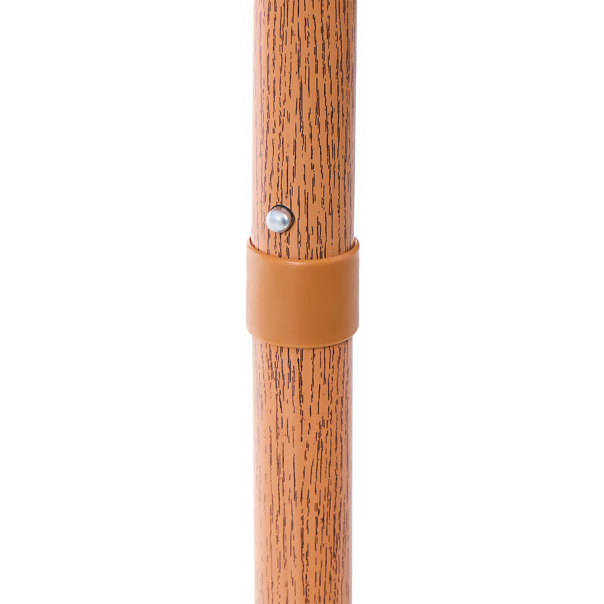 VELKÝ SLUNEČNÍK 258 cm Bílý Murasa - bílá/hnědá, textil (258/258cm) - Beliani