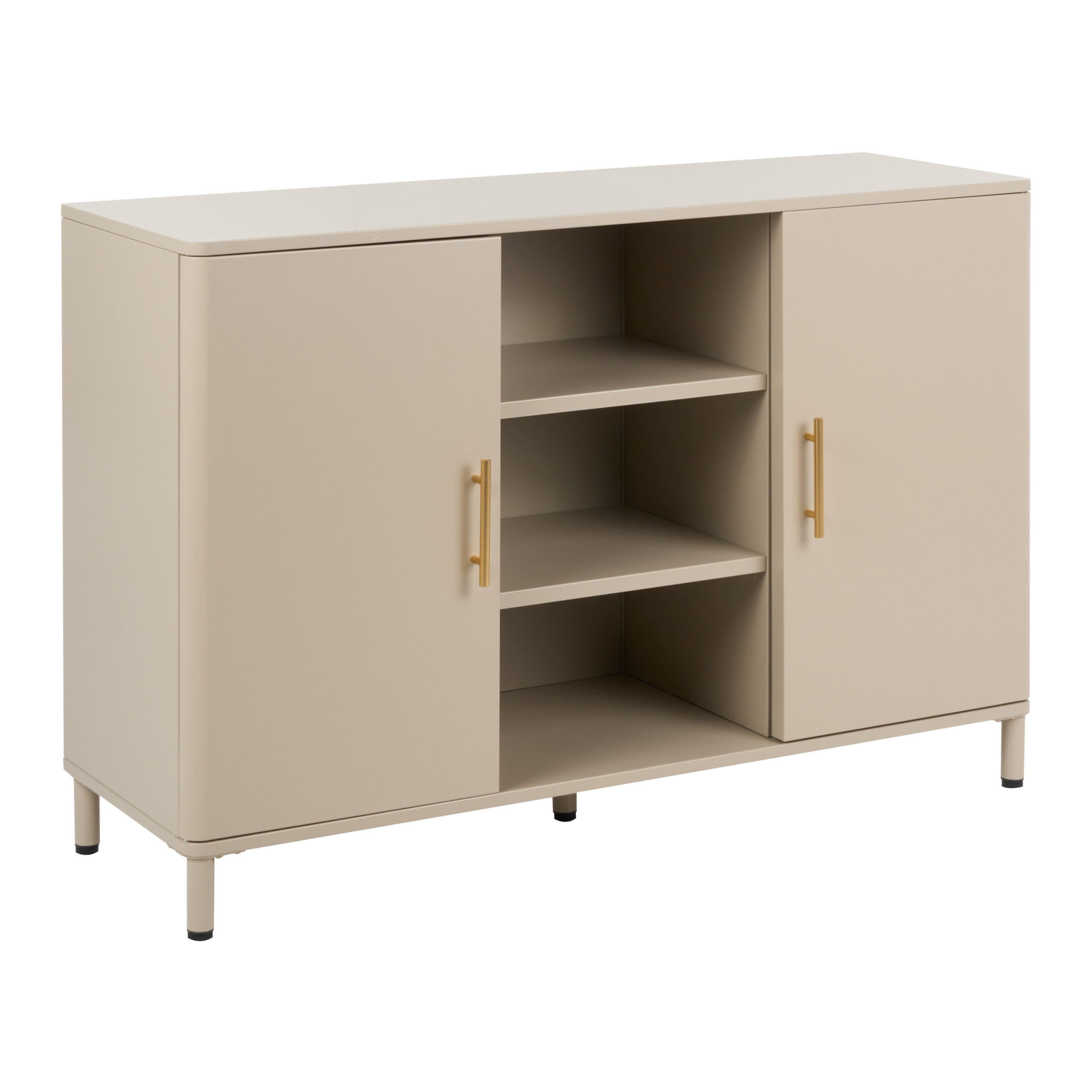 SIDEBOARD Kov Béžový Ombura - béžová, kov (120/80/40cm) - Beliani
