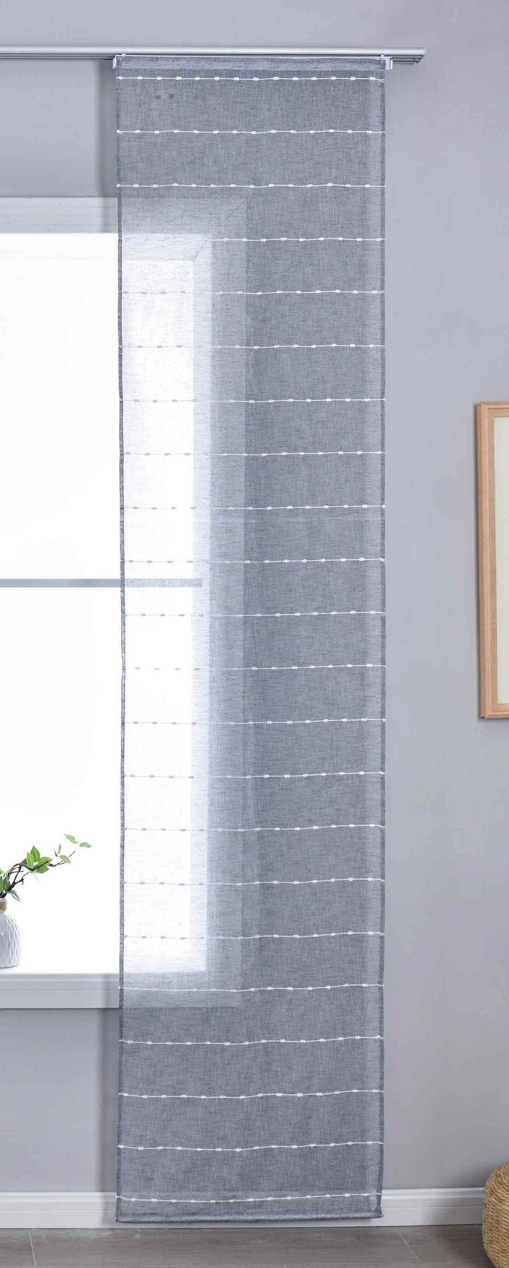 FLÄCHENVORHANG »Kassel« HxB 245x60 cm Grau - Grau, Textil (60/245cm) - Gardinenbox