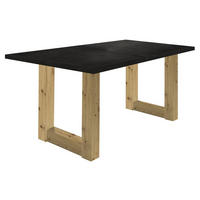 ESSTISCH ausziehbar Eila 1 160 x 90 x 75 Esszimmertisch Asteiche/Schwarzstahl - Schwarz, Holz (160/90/75cm) - 58aufmkessel