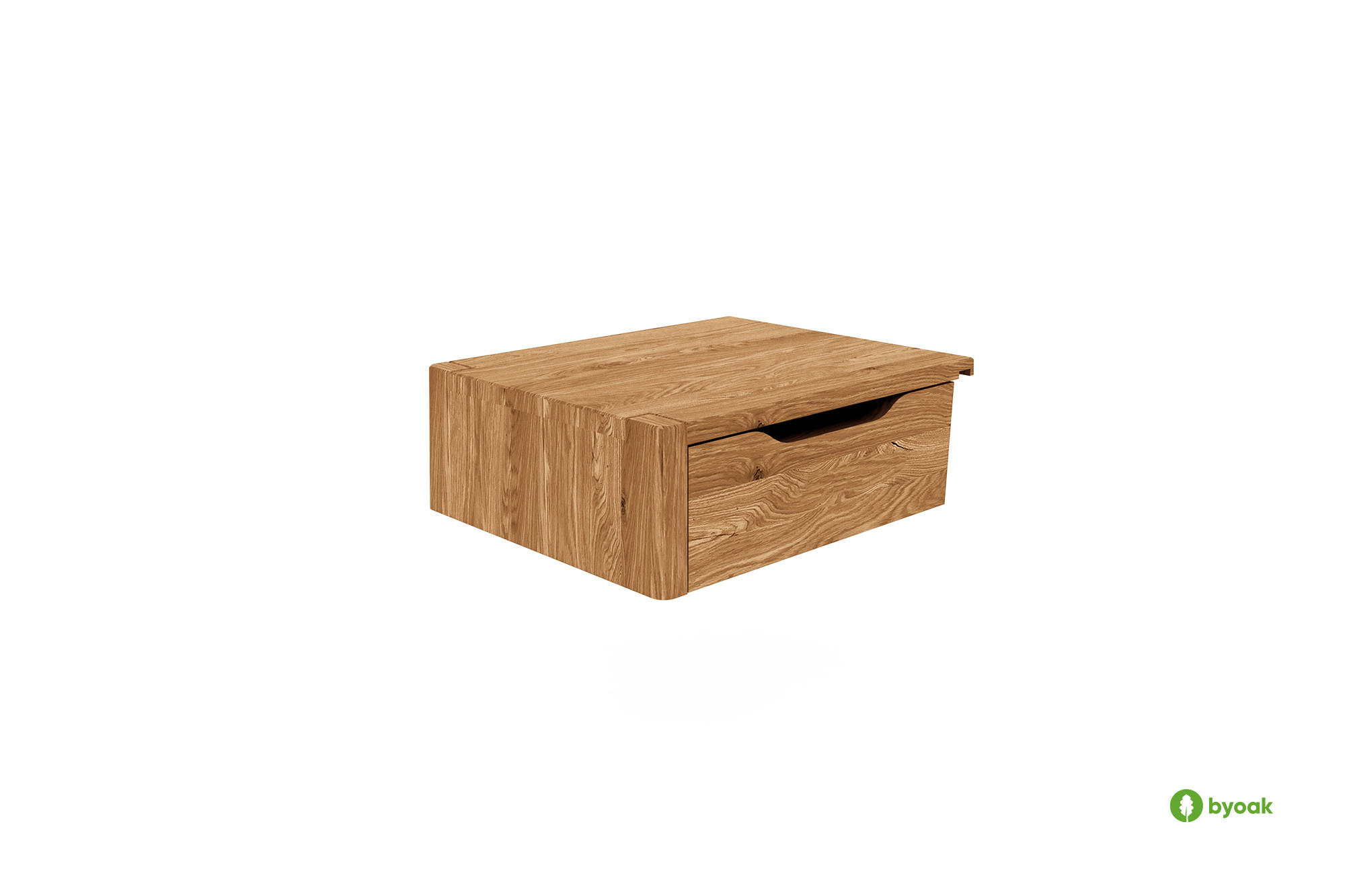 NACHTTISCH PAUL - Wildeiche, Holz (48/16/38cm) - byoak