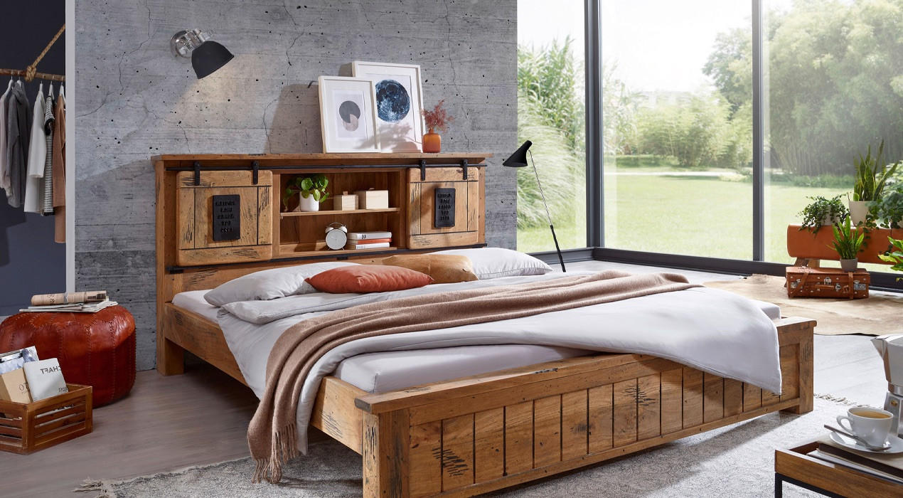 Bett aus Mangoholz