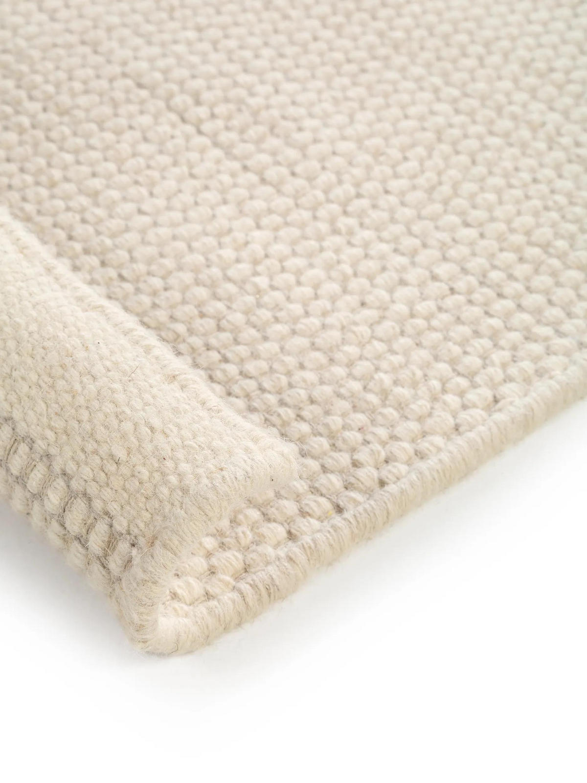 WOLLTEPPICH Rocco Weiß 250x350 cm - Weiß, Naturmaterialien/Textil (250/350cm) - benuta Pure