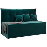 BOXBETT BANCO 90/200 Dunkelgrün Velvet - H3 - Dunkelgrün, Holz/Textil (90/200cm) - MKS