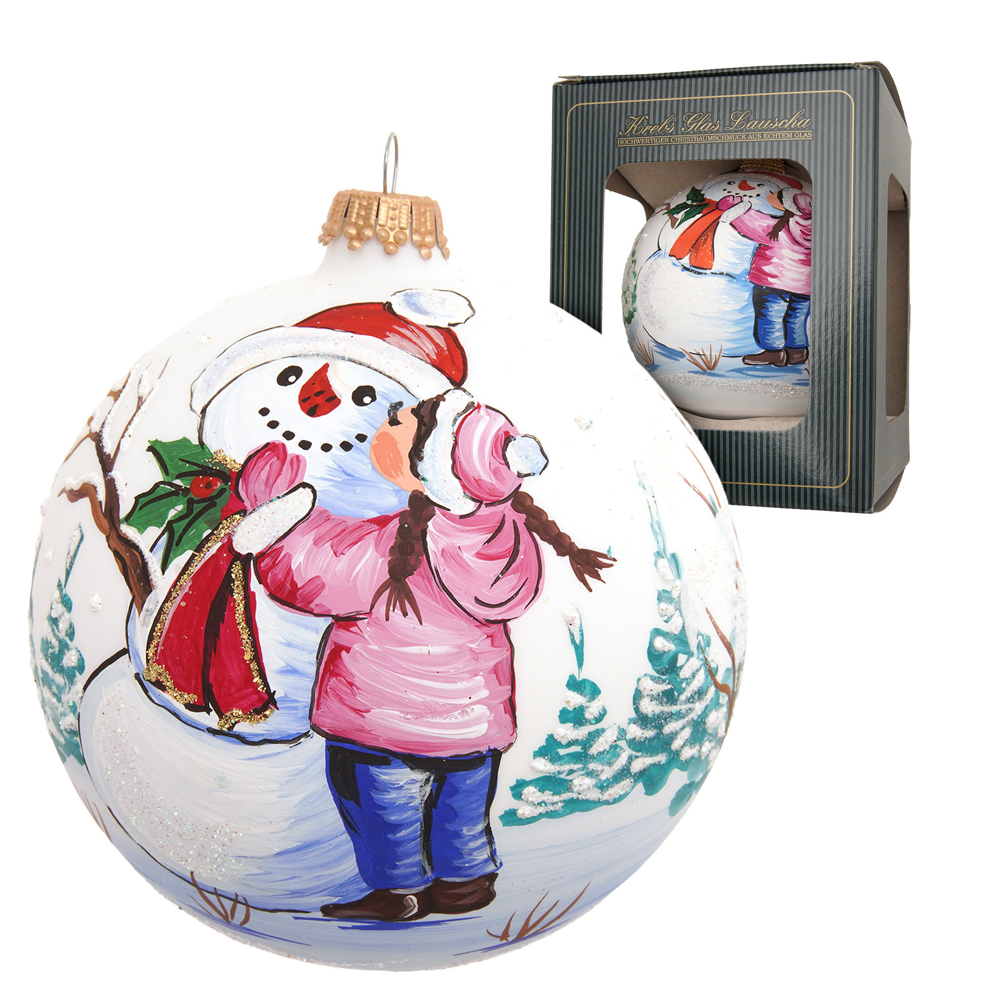 XXXLutz Christbaumkugel Weiß 10x10x10 cm