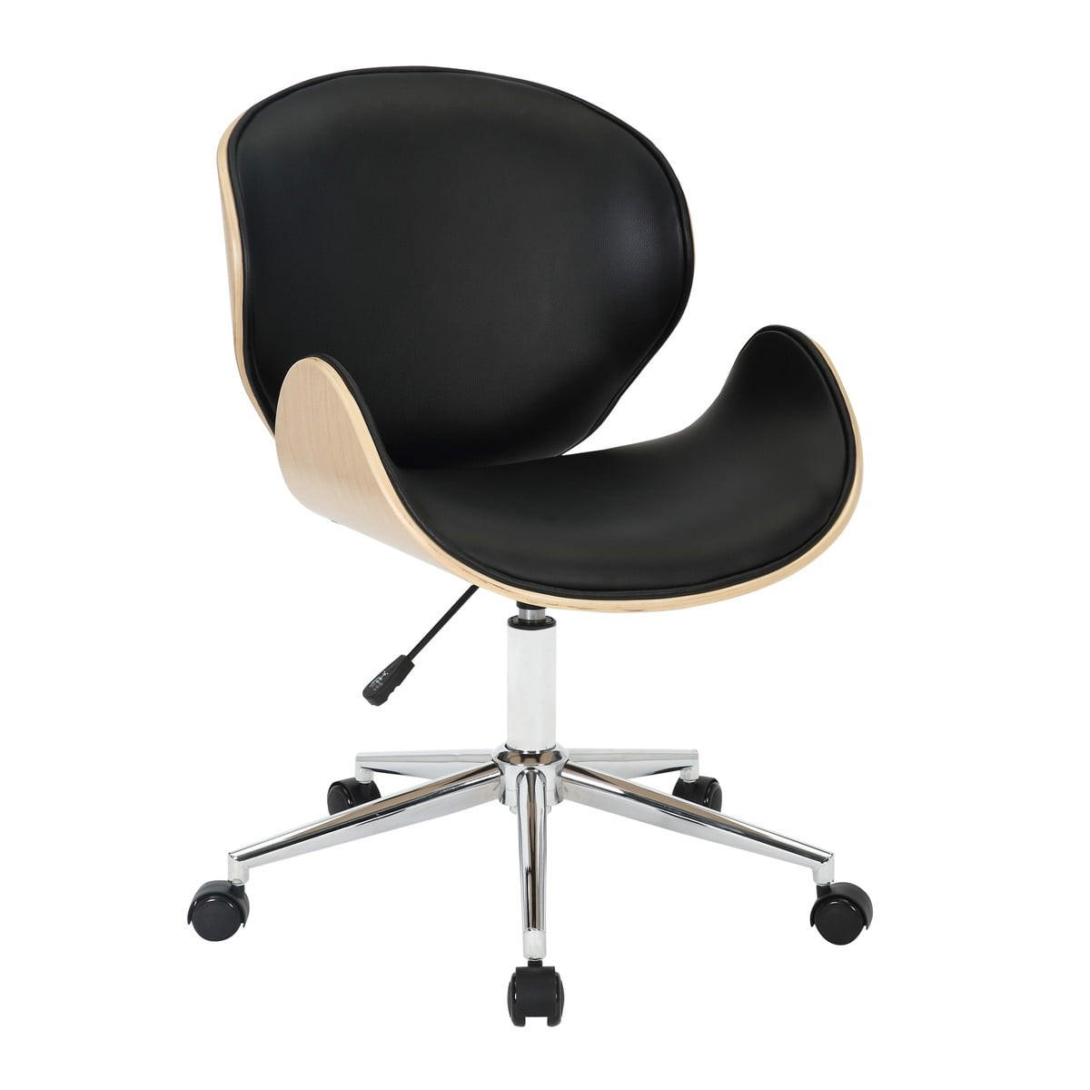 BÜROSTUHL mit Dekor in heller Nussbaumoptik H84 cm – HERCULE - Eschefarben, Textil (64/84/63cm) - Calicosy