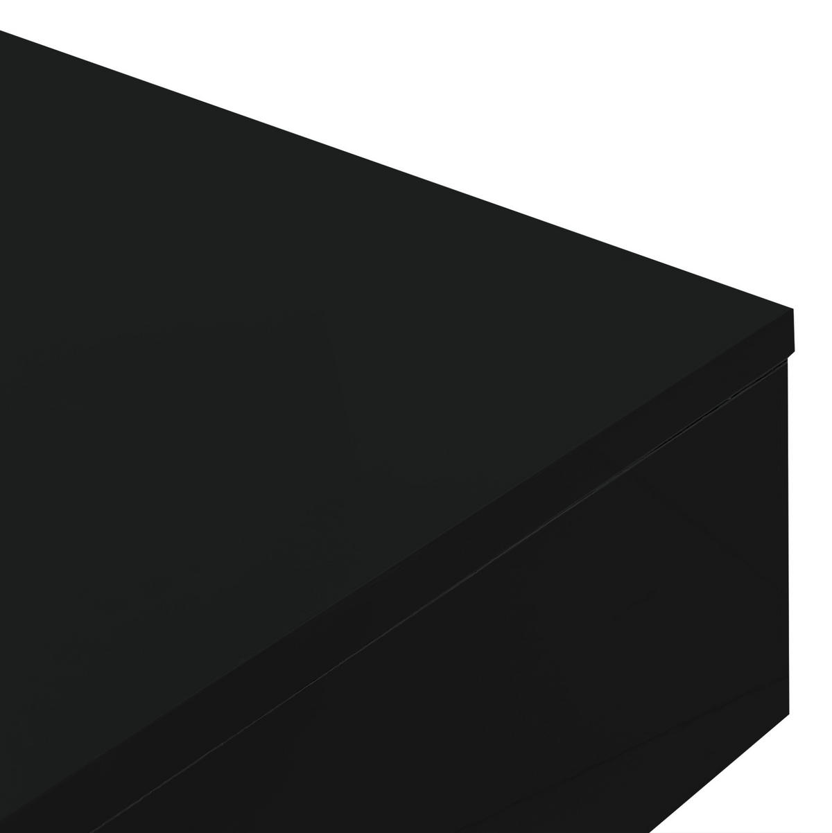 COUCHTISCH aus Spanplatte 72x72x30 cm Schwarz/Weiß mit LED-Beleuchtung und abnehmbarer Aufbewahrungsbox - Schwarz, Holzwerkstoff (72/72/30cm) - IVMEU