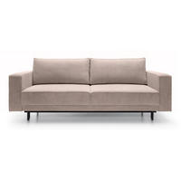 SCHLAFSOFA Rodario Beige Cordbezug - Beige/Schwarz, Textil/Metall (236/95/97cm) - Selsey