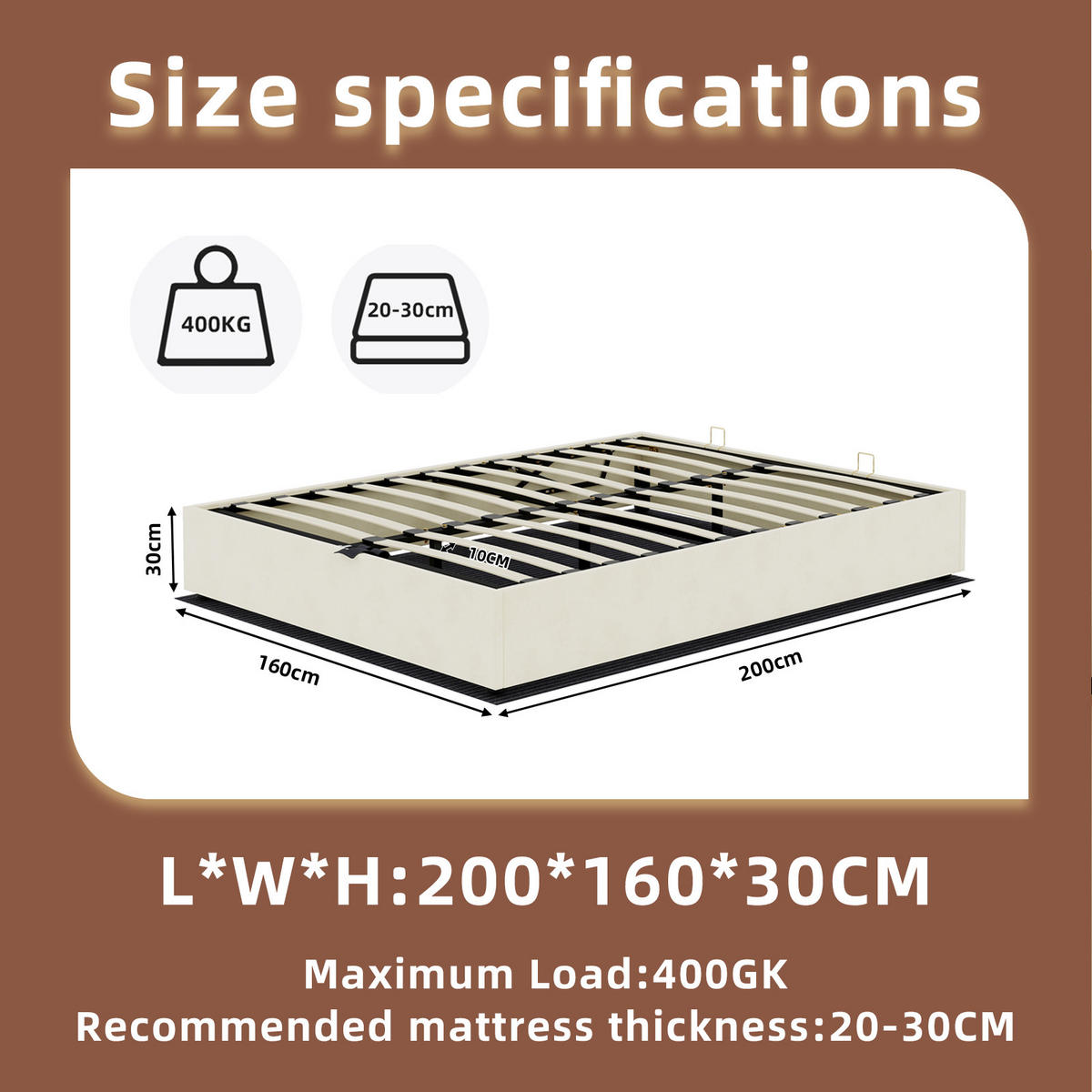 POLSTERBETT 160/200 mit Gasdruckfedern und Samtbezug in Beige - Beige, Holz/Holzwerkstoff (160/200cm) - EVRYAE