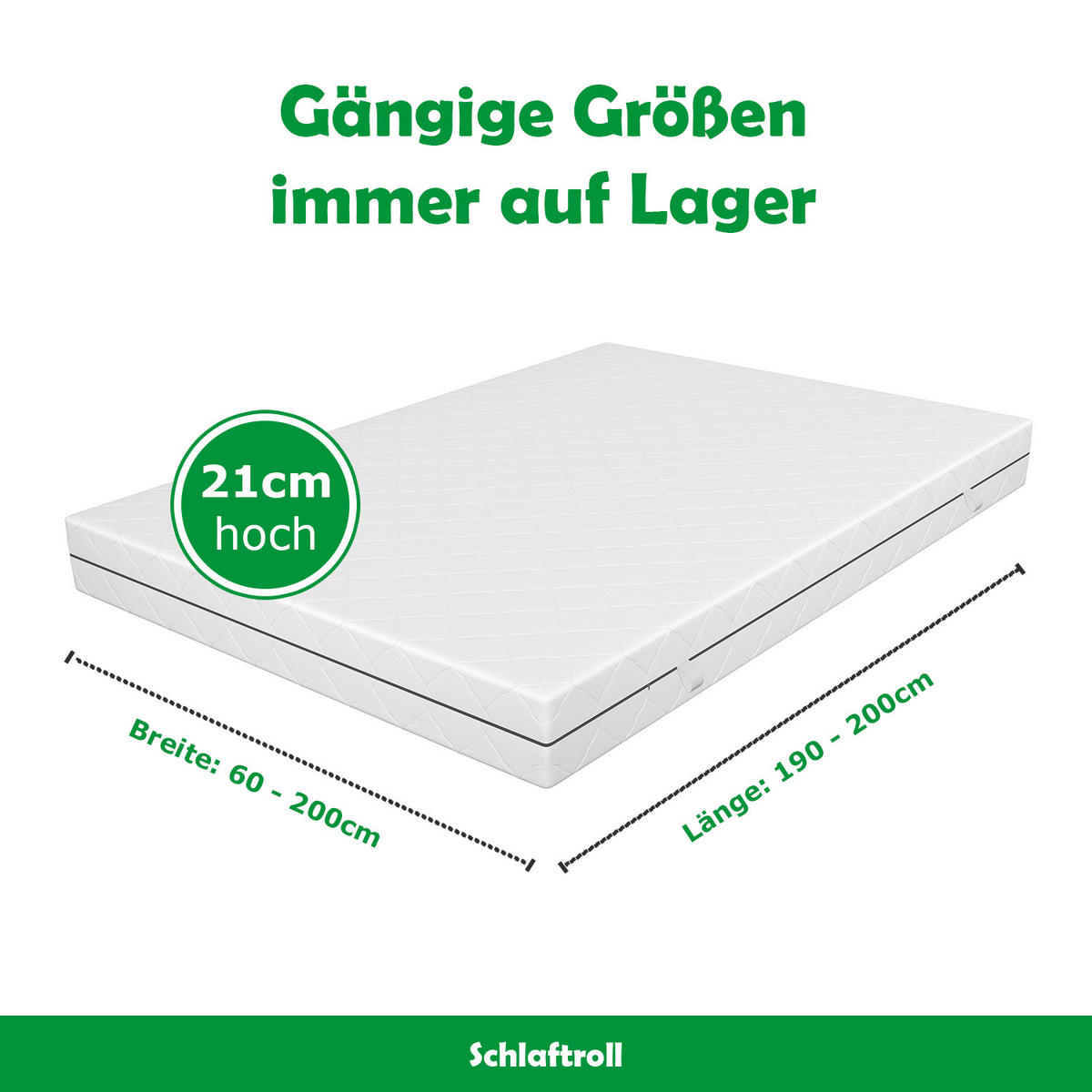 FEDERKERNMATRATZE H3 Komfort 140x200 - Weiß, Textil (140/200cm) - Schlaftroll