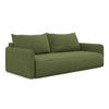 3-SITZER SOFA mit Schlaffunktion Chenille Stoff Grün - Dunkelgrün/Schwarz, Kunststoff/Textil (216/86/105cm) - Makamii