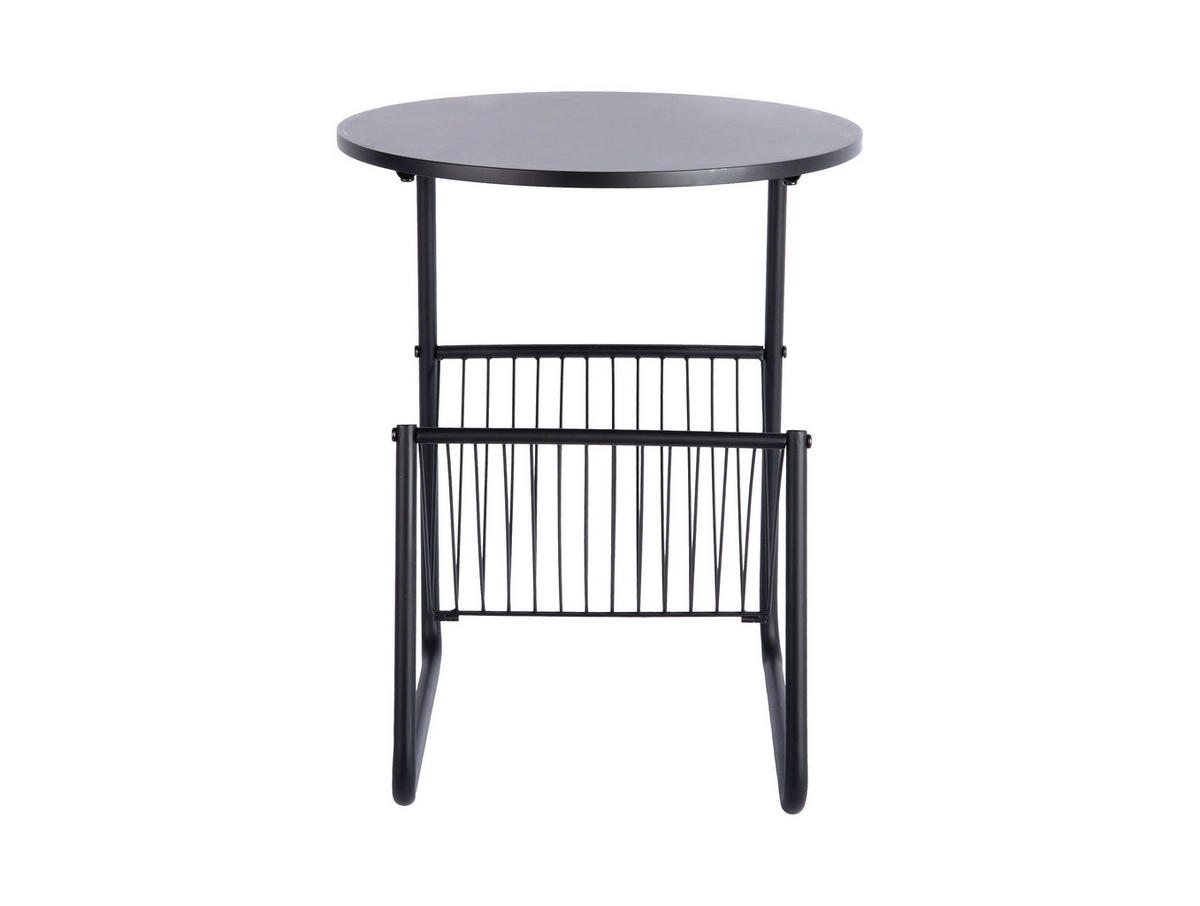 BEISTELLTISCH Riqueza - Schwarz - 40/40/49 cm - Schwarz, Metall (40/40/49cm) - Leitmotiv