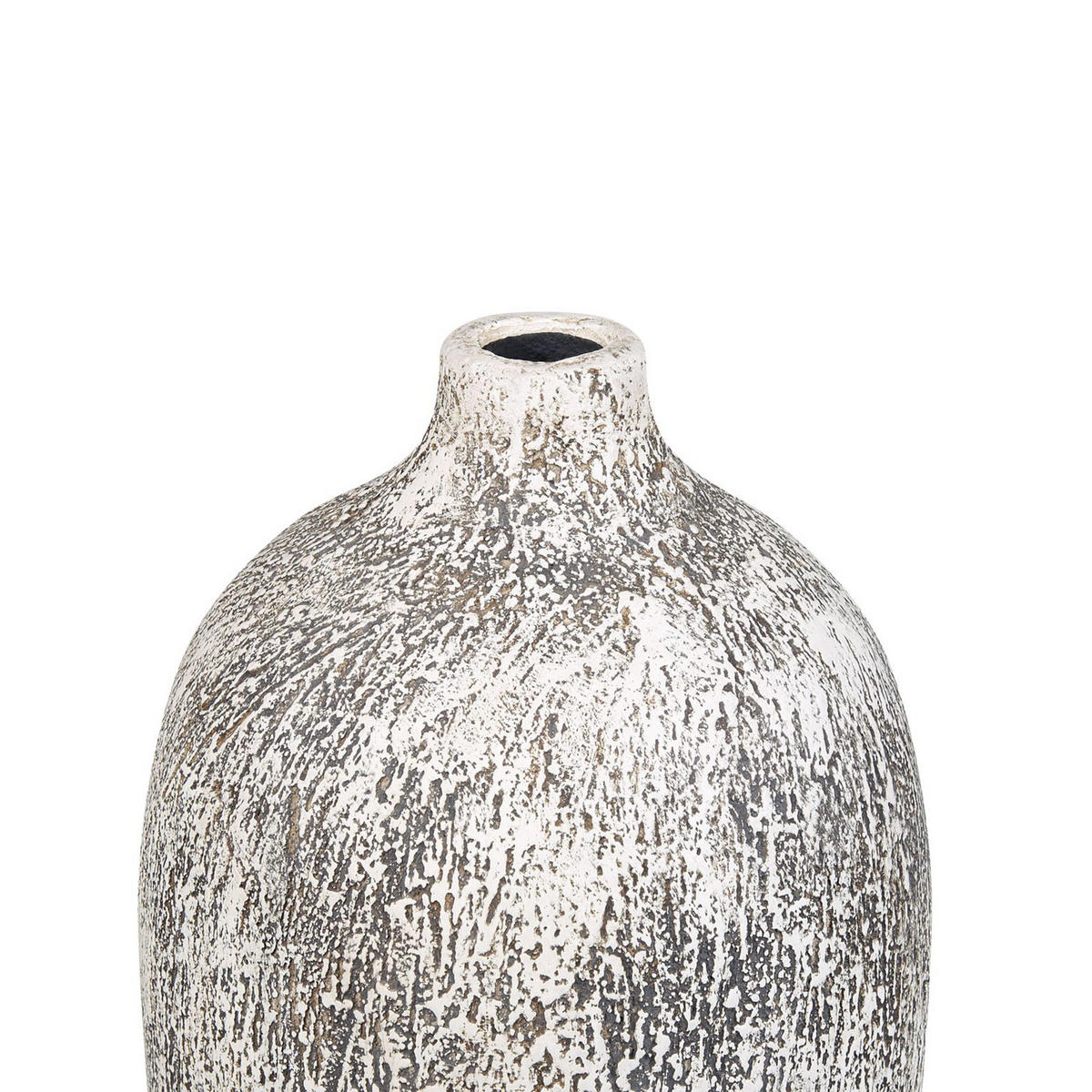BLUMENVASE Terrakotta grau Vigo - Grau, Stein (36cm) - Beliani