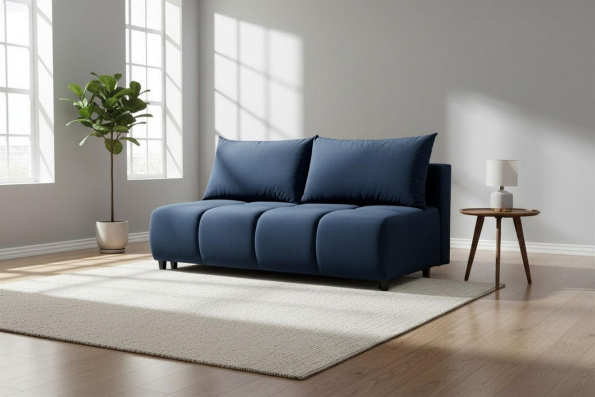SCHLAFSOFA Xenio Mit Schlaffunktion - Dunkelblau, Holzwerkstoff/Textil (196/103/100cm) - Fun Möbel