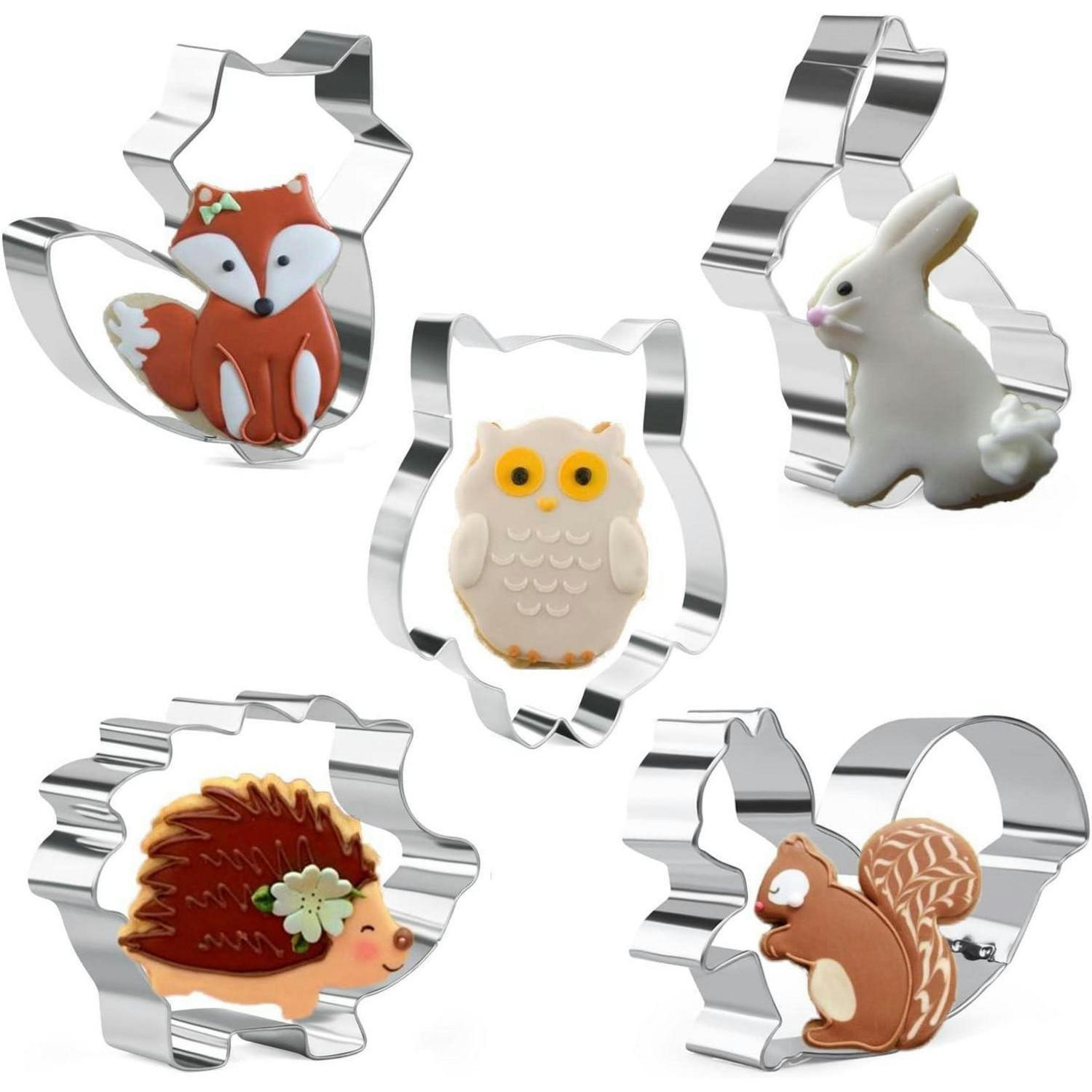 AUSSTECHFORMEN 5-teiliges Set Tiere Edelstahl - Multicolor, Metall (5.5/2/7.3cm)