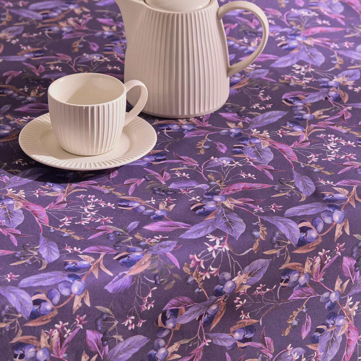 TISCHDECKE Veriso 150x220 cm, Violett - Violett, Textil (220/150/1cm) - home&you