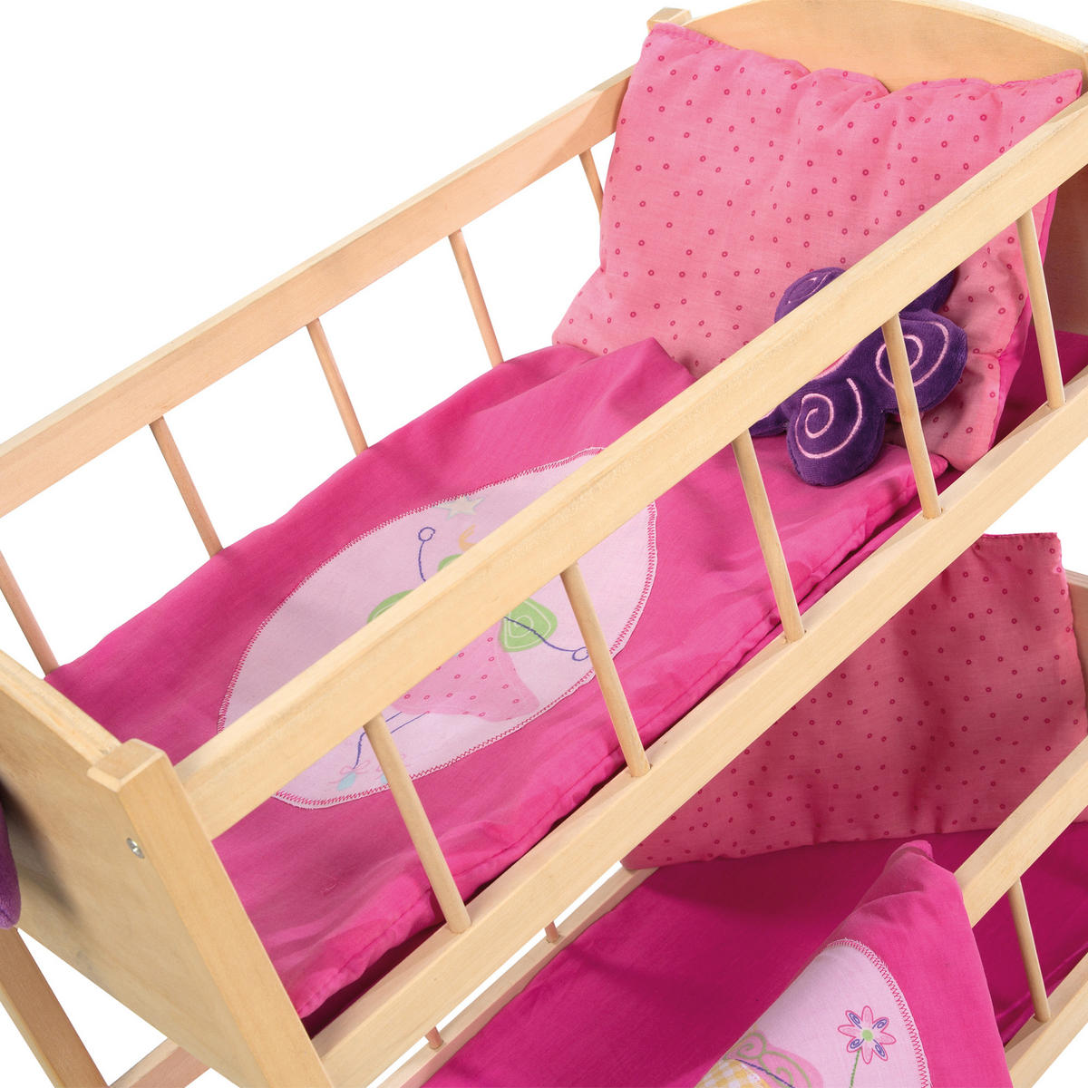 PUPPENETAGENBETT Happy Fee - Naturfarben, Holz (57/57/31cm) - Roba