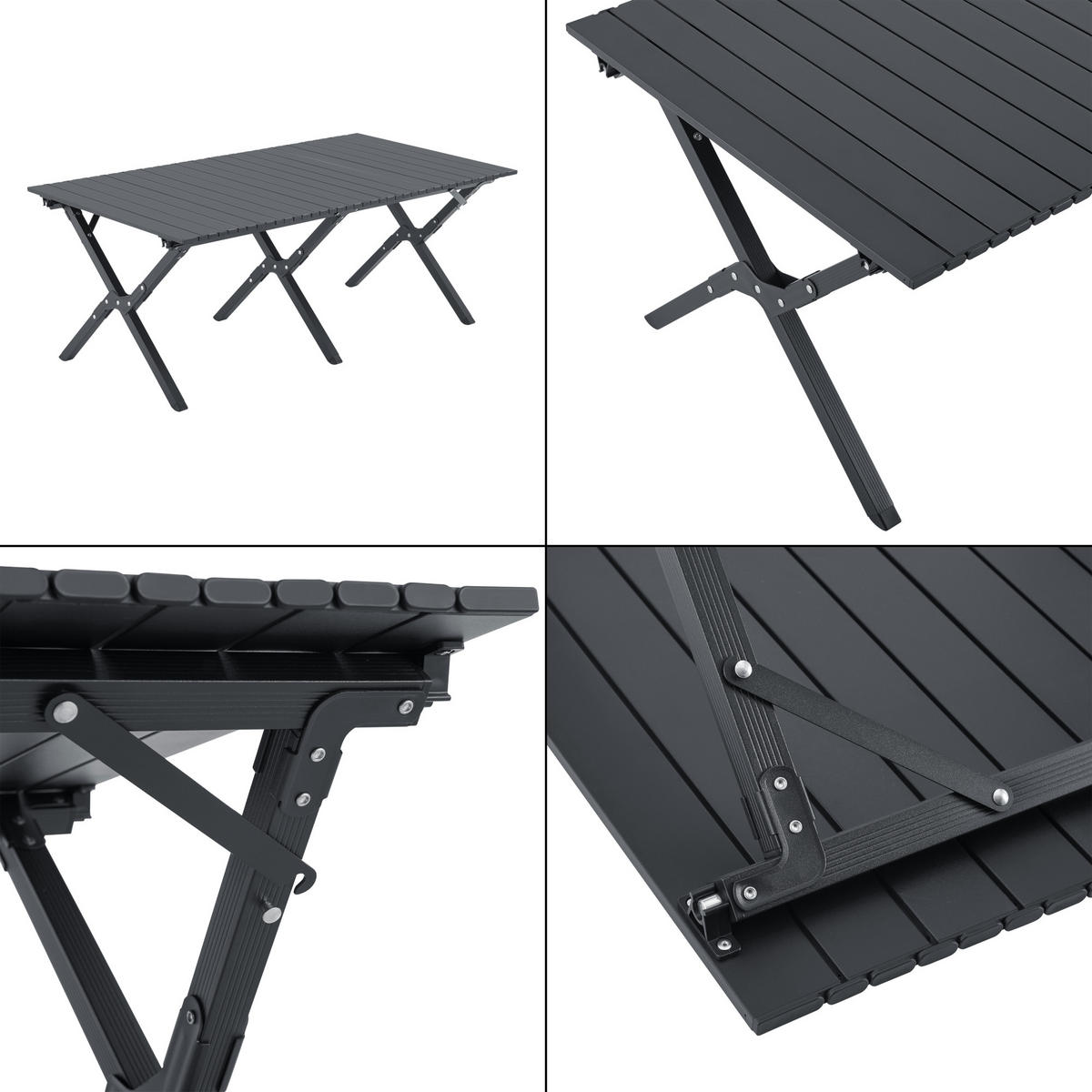 GARTENMÖBEL-SET Botrugno 5 TLG. - Grau, Textil/Metall - casa.pro