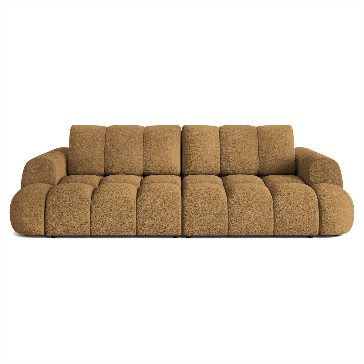 BETTSOFA DAFNE Orange Bucle-Stoff mit Schlaffunktion - Orange, Textil (300/88/113cm) - MASSENO