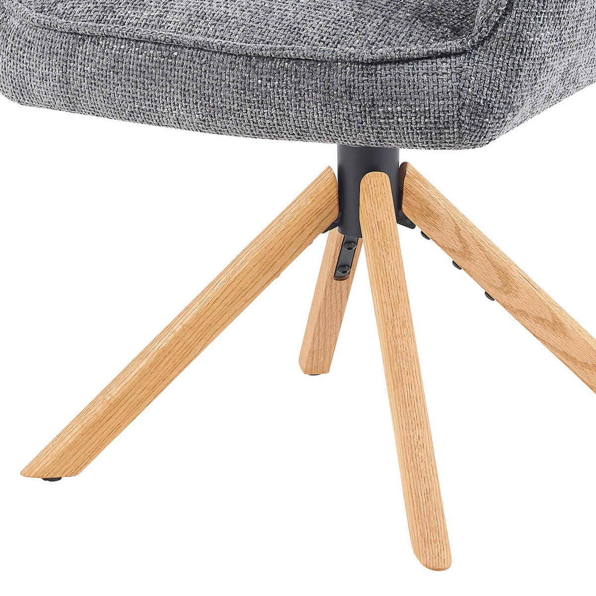 DREHSTUHL Mika-Ida - Honigeiche/Grau, Eichenholz/Holz (59/84/66cm) - DUBI Möbel
