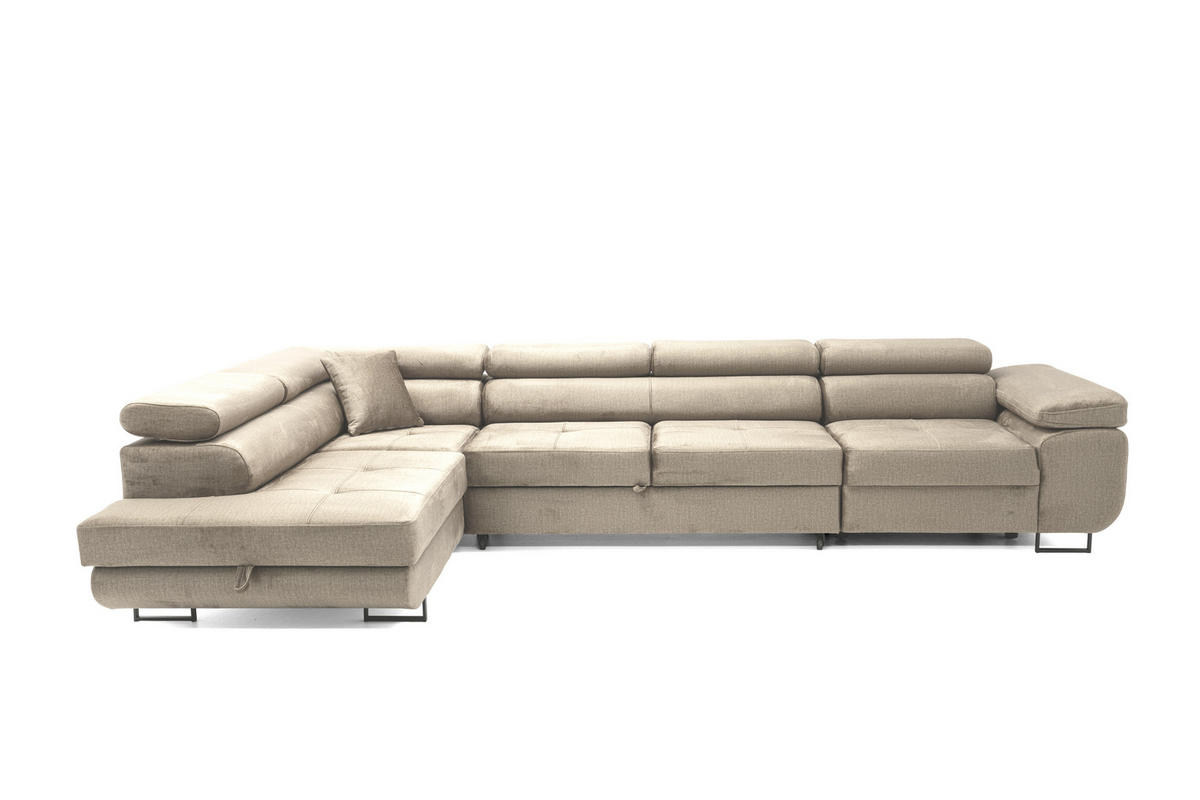 ECKSOFA WILD MAXI Links Beige - Beige, Holz (350/203cm) - Muffo