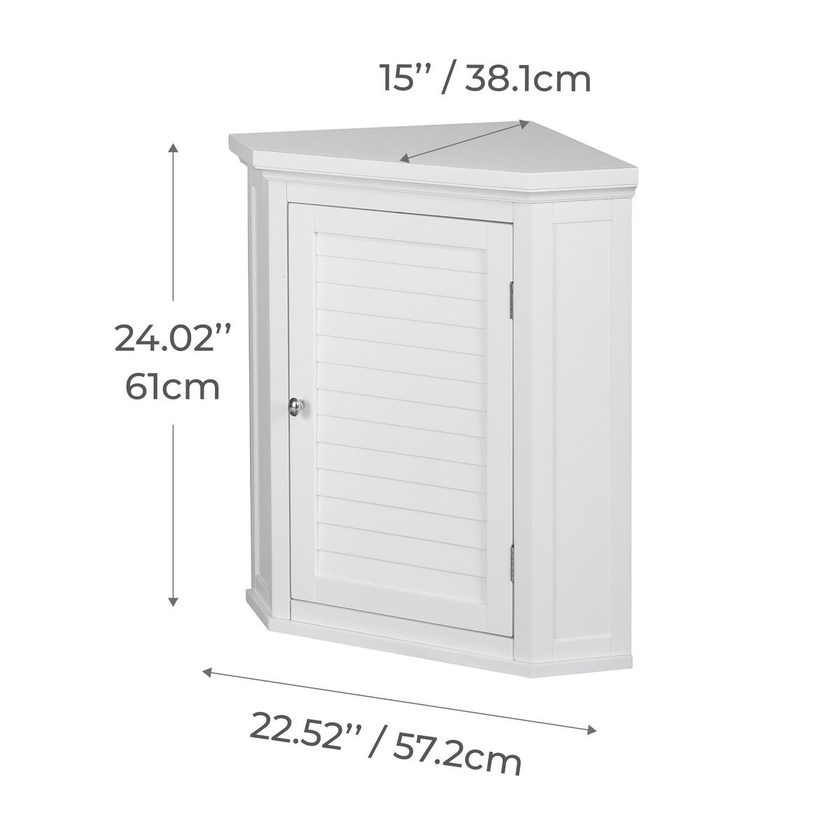 HÄNGESCHRANK Weiß - Weiß, Holzwerkstoff (38.1/61/61cm) - Teamson Home