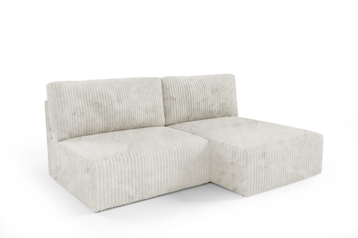 ECKSOFA Natalia Xs - Creme, Holzwerkstoff/Textil (210/149cm) - Fun Möbel