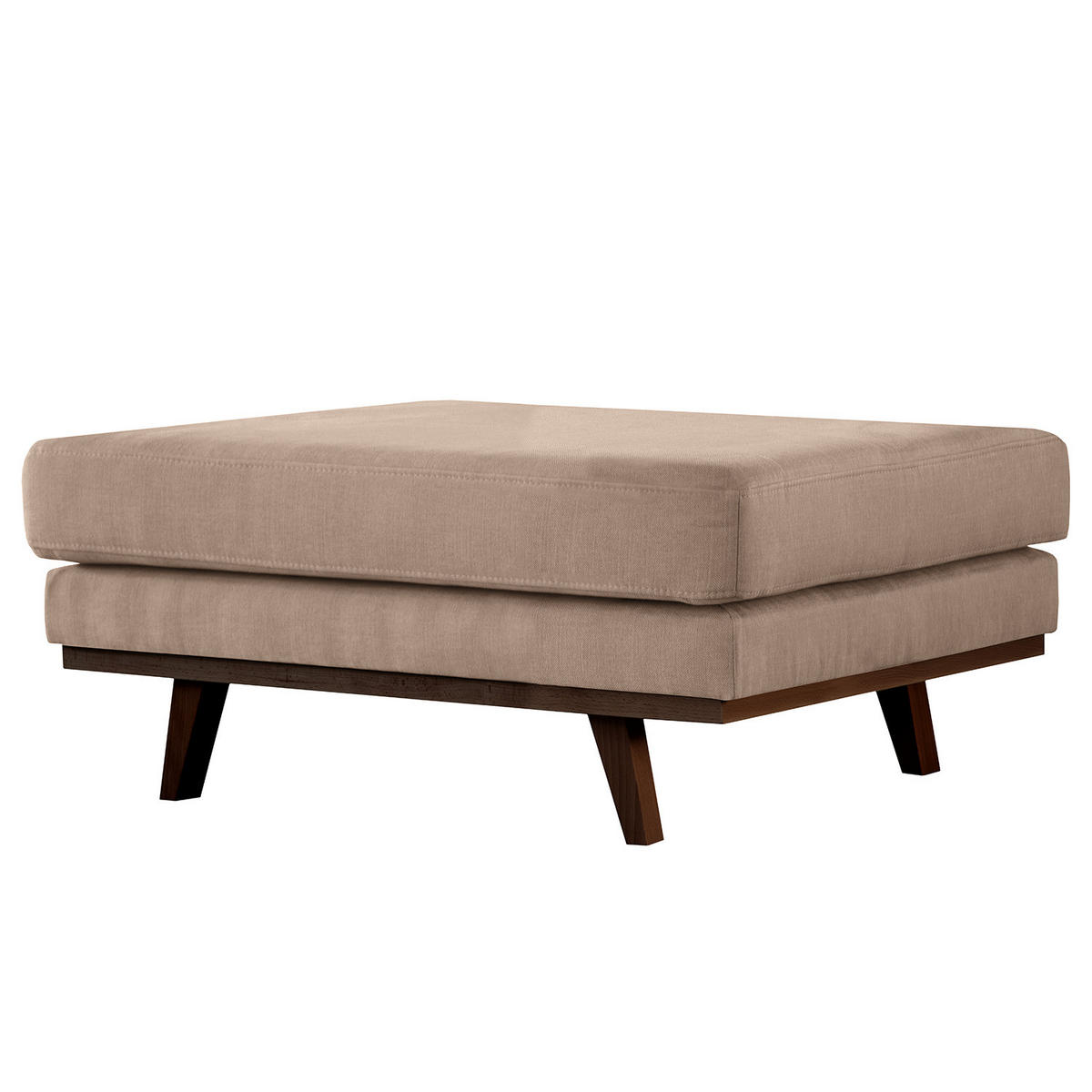 POLSTERHOCKER - Taupe/Buchefarben, Textil (85/43/60cm) - home24