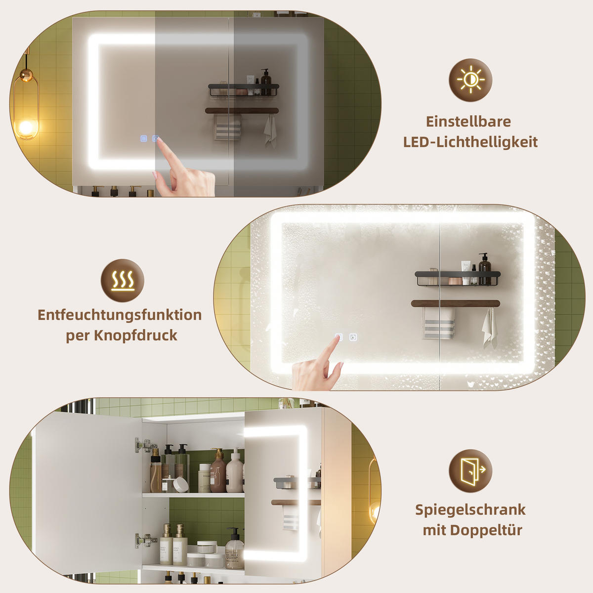 WASCHTISCHKOMBI 80/17/70 cm Weiß mit LED-Beleuchtung und Soft-Close-Funktion - Weiß, Holz/Holzwerkstoff (17/70/80cm) - Oxeza