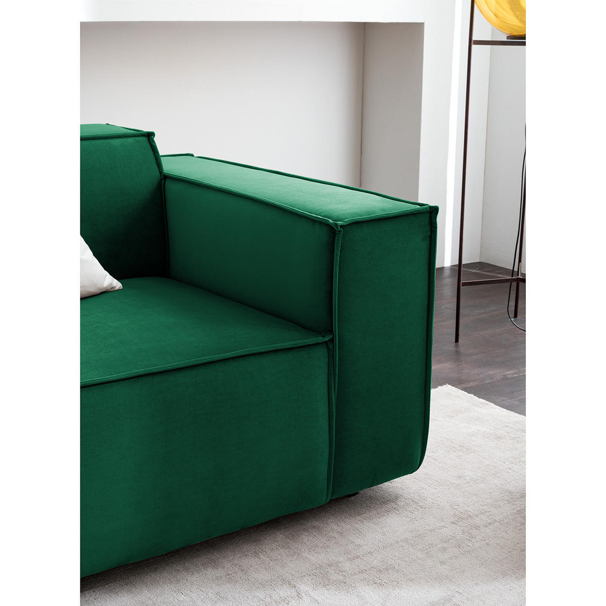 SESSEL - Dunkelgrün/Schwarz, Kunststoff/Textil (120/70/96cm) - home24