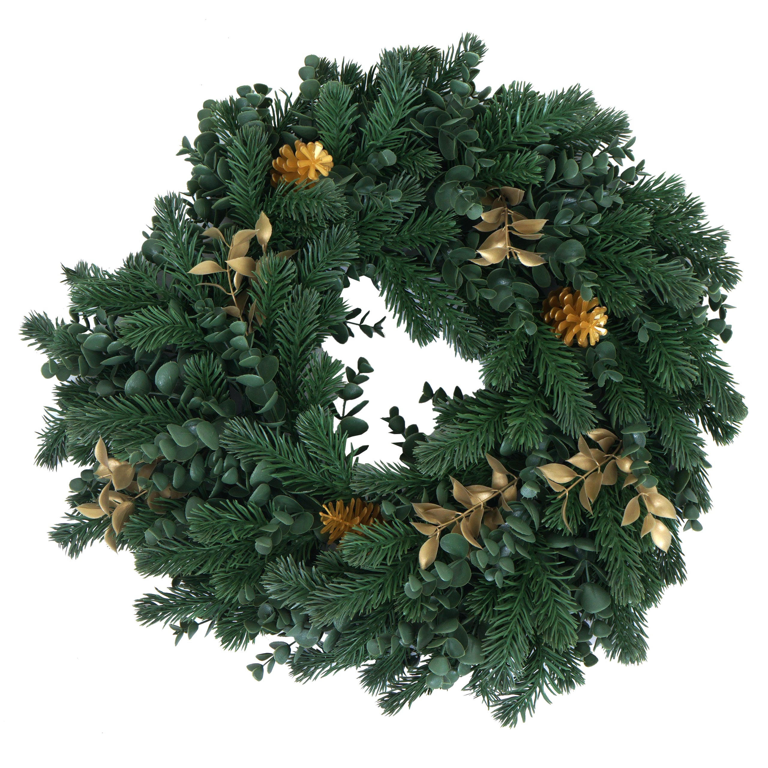 KÜNSTLICHER KRANZ Grün - Grün, Kunststoff (46/9/46cm) - MCW