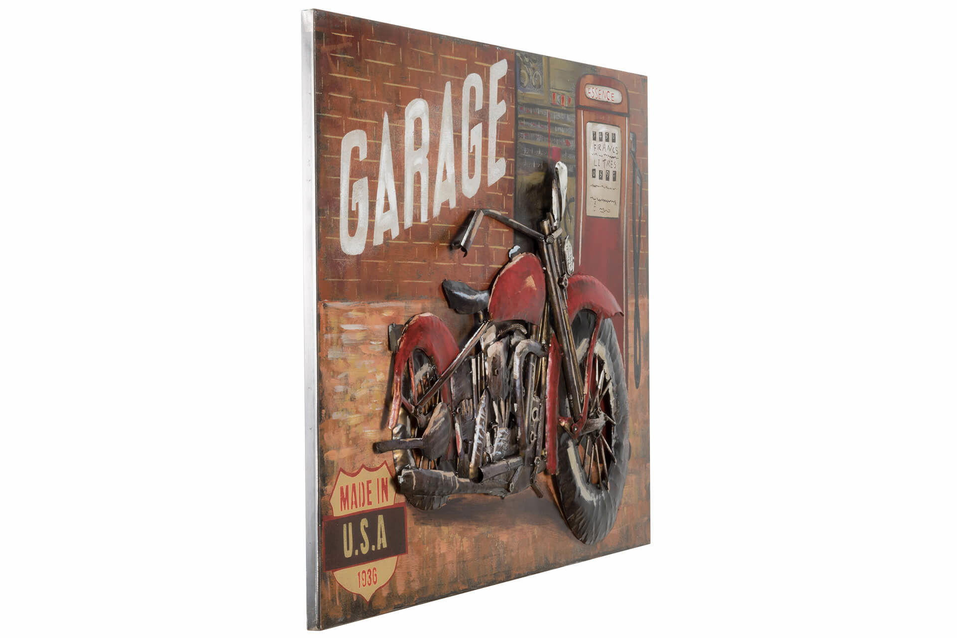 METALLBILD Rot 100/70 cm - Rot/Braun, Metall (6/70cm) - KUNSTLOFT