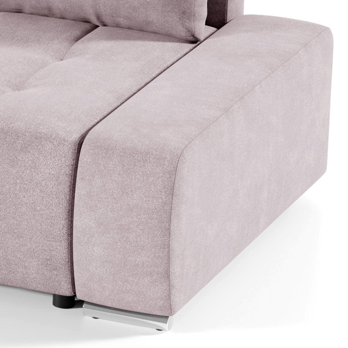 ECKSOFA Jonas 4 Sitzplätze Rose - Rosa, Holzwerkstoff (265/185cm) - Petits-meubles