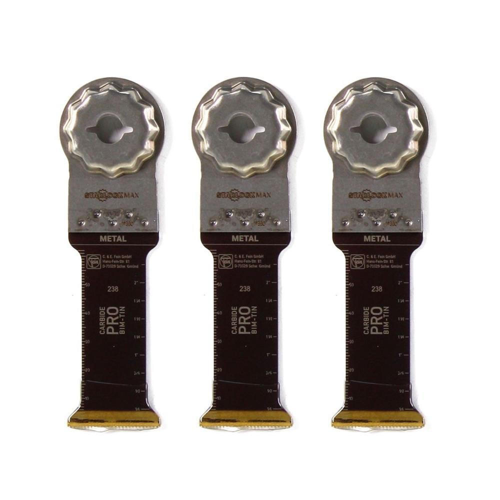FEIN E-Cut Carbide Pro Starlock Max Sägeblatt 75x32 mm 3 Stück ( 63502238220 ) BIM-TIN - Multicolor, Kunststoff (200/32/25cm) - FEIN