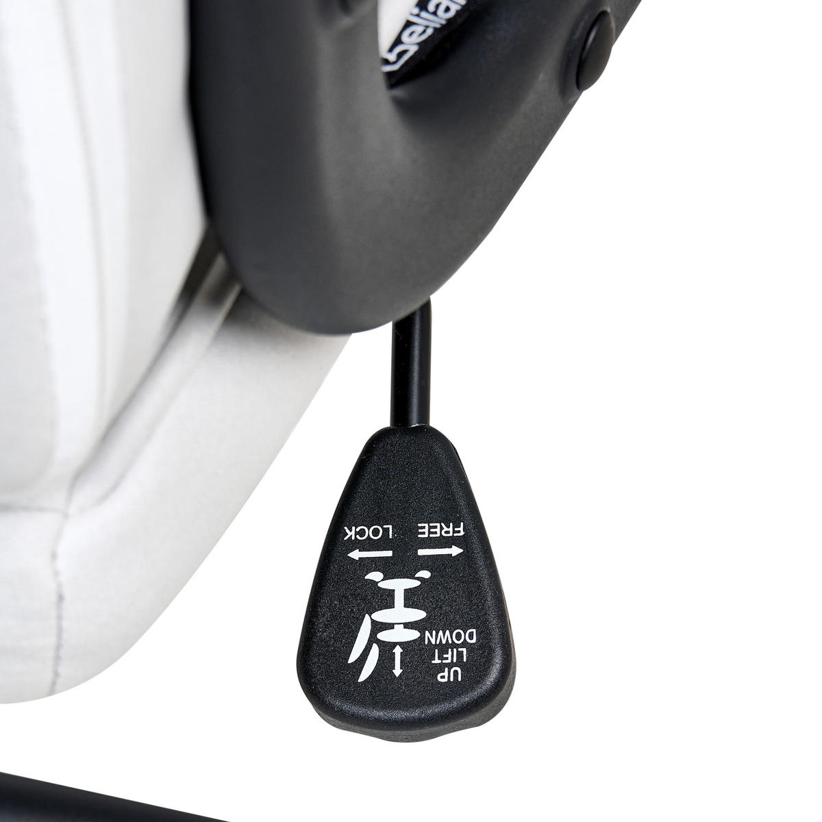 BÜROSTUHL Cremeweiß Rebel - Schwarz/Weiß, Textil (67/120/67cm) - Beliani