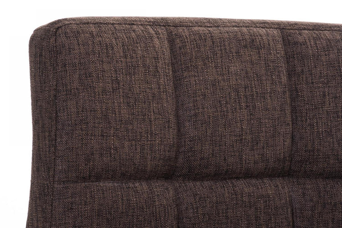 BARHOCKER Stoff braun - Chromfarben/Braun, Textil/Metall (46/94/47cm) - CLP