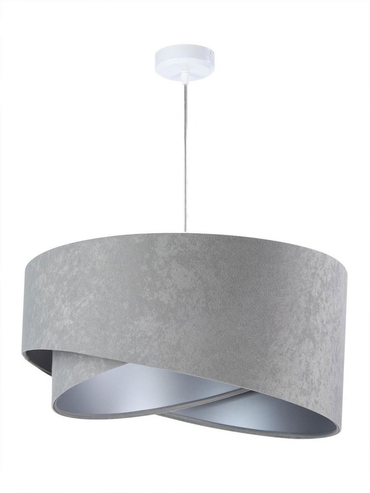 HÄNGELEUCHTE Grau 50/23 cm - Silberfarben, Kunststoff (50/1.3/23cm) - ONZENO