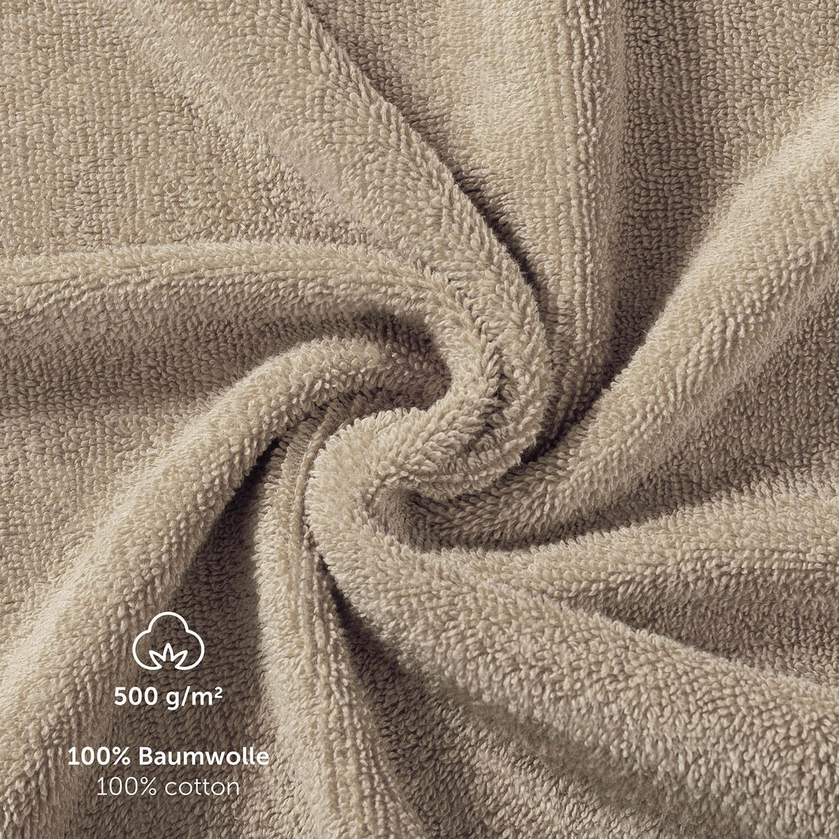 SAUNATUCH 2er-Set, 2x Saunatuch 80/200 cm, Taupe - Taupe, Textil (80/200cm) - Blumtal