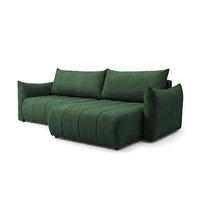 ECKSOFA Ontario Mit Schlaffunktion - Grün, Holzwerkstoff/Textil (260/154cm) - Fun Möbel