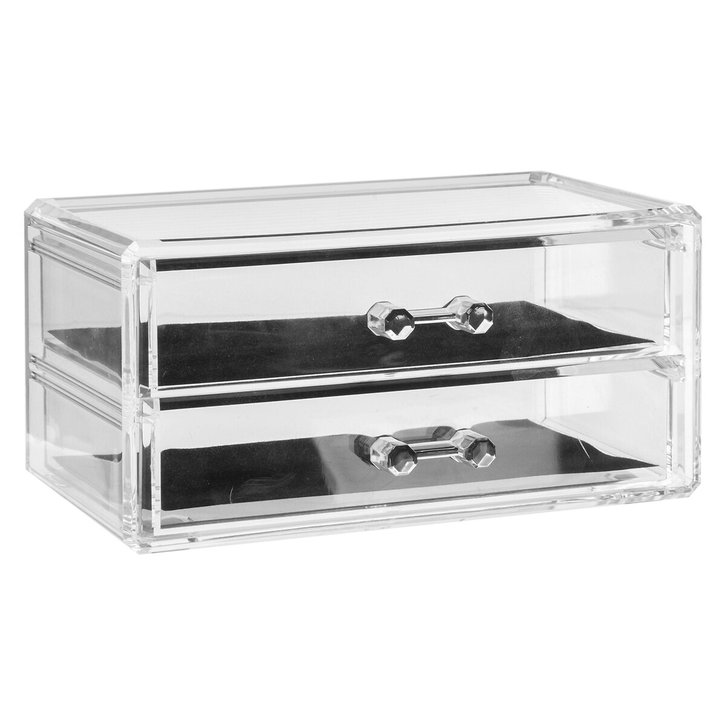 SCHMUCKBOX Selena mit 2 Schubladen, Kunststoff, 18.8 x 11.5 x 9.2 - Beige, Kunststoff (9.3/11.6/18.8cm) - 5five Simply Smart