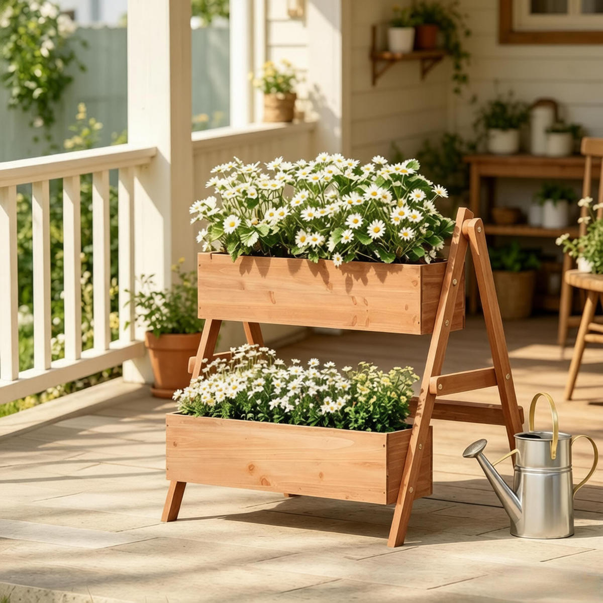 HOCHBEET 80/62/68 cm Braun - Braun, Holz/Metall (62/68/80cm) - Oxeza