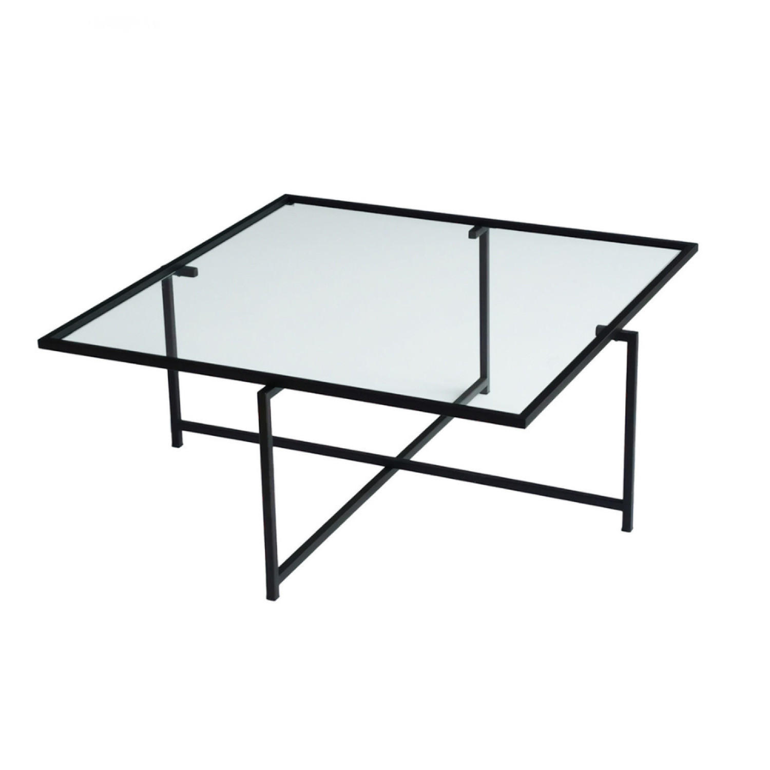 COUCHTISCH Limp Schwarz - Schwarz, Metall (85/85/35cm) - Concept Usine