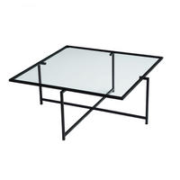 COUCHTISCH Limp Schwarz - Schwarz, Metall (85/85/35cm) - Concept Usine