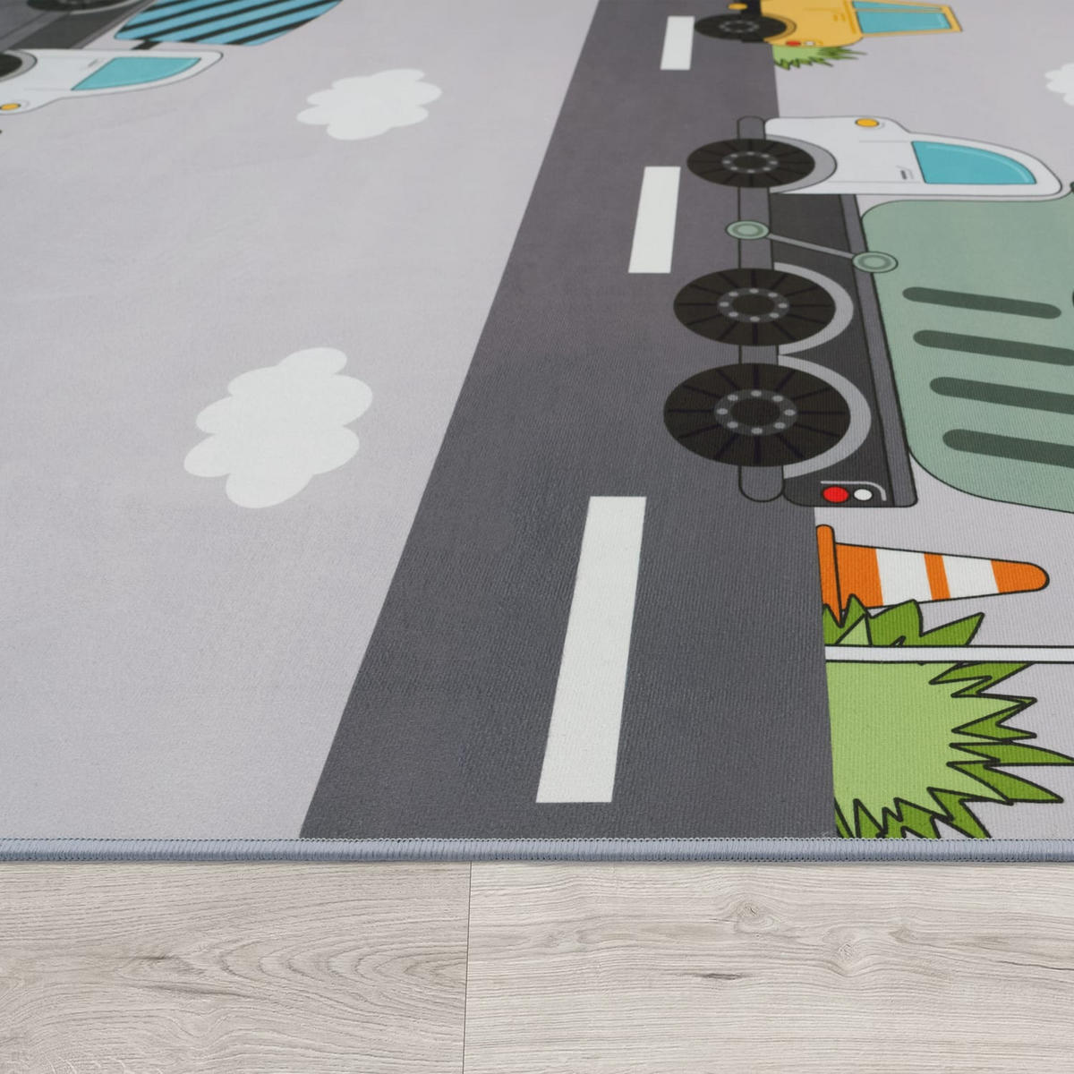 KINDERTEPPICH Grau 100 x 200 cm - Grau, Kunststoff (100/200cm) - TT Home