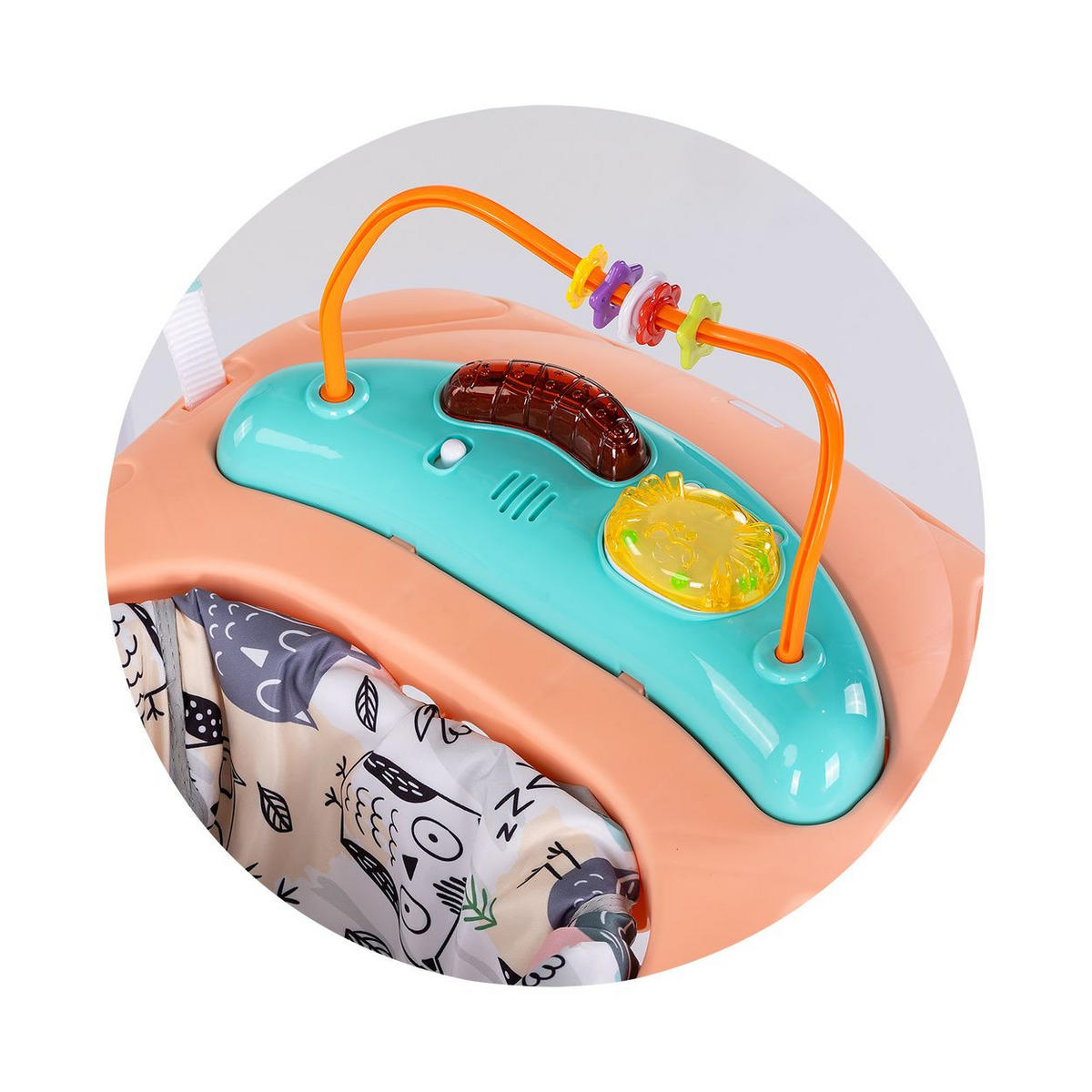 HOPSER Jumpy Car rosa Spielcenter, Hängespielzeug Musikpanel verstellbar, Musikpanel - Rosa, Kunststoff (66/71/71cm) - Chipolino