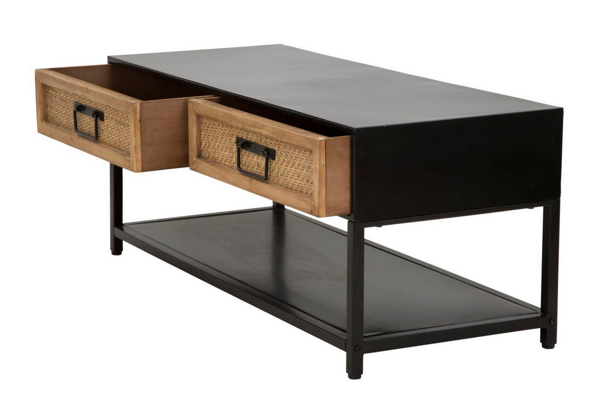 TV-LOWBOARD Hanoi, mehrfarbig, Eisen und MDF, 95 x 38 x 38 cm - Multicolor, Holzwerkstoff/Metall (95/38/38cm) - Mauro Ferretti